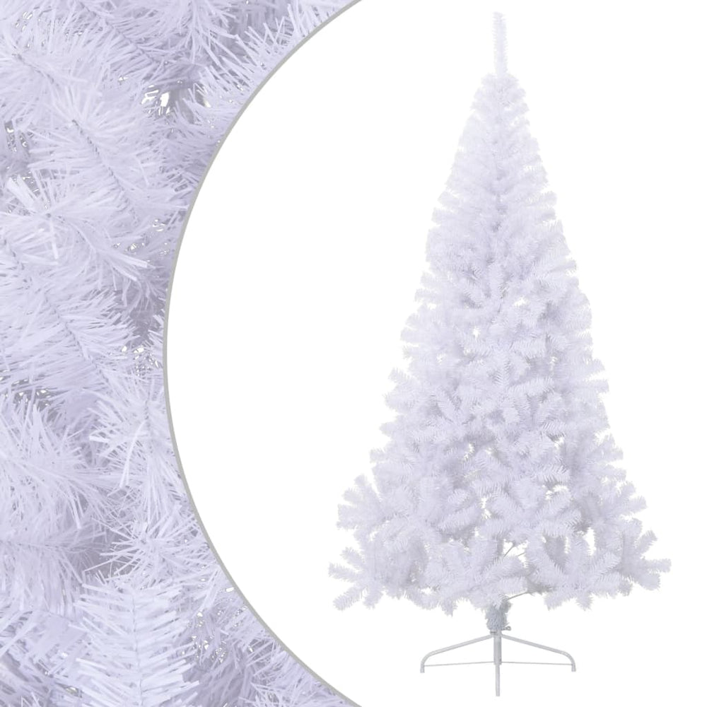 Halber Weihnachtsbaum Weiß 210cm
