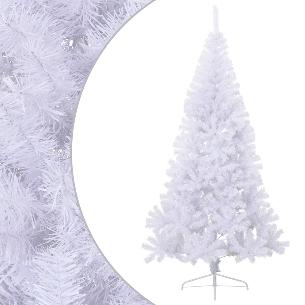 Halber Weihnachtsbaum Weiß 210cm