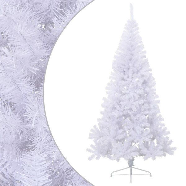 Halber Weihnachtsbaum Weiß 210cm