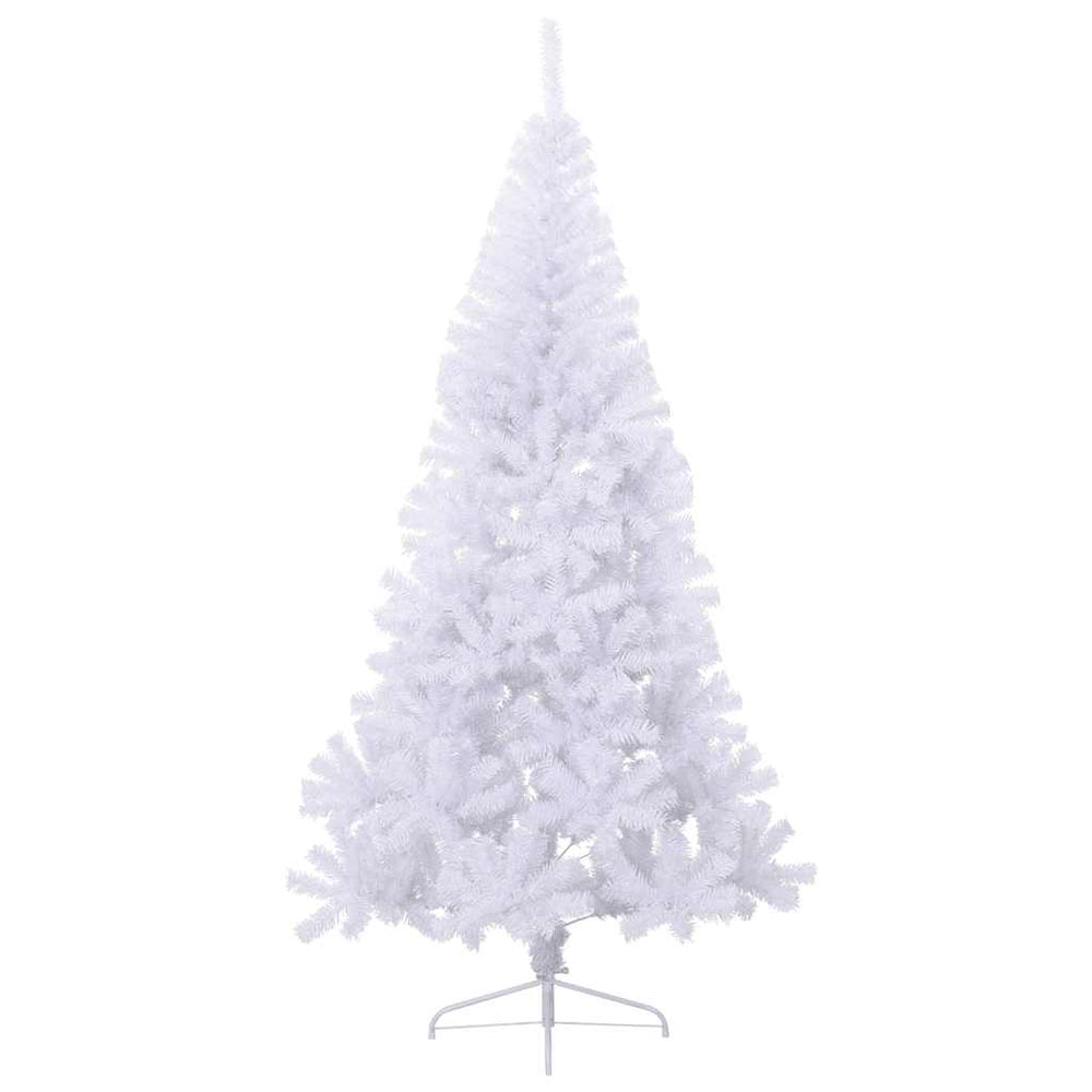 Halber Weihnachtsbaum Weiß 210cm