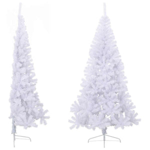Halber Weihnachtsbaum Weiß 210cm