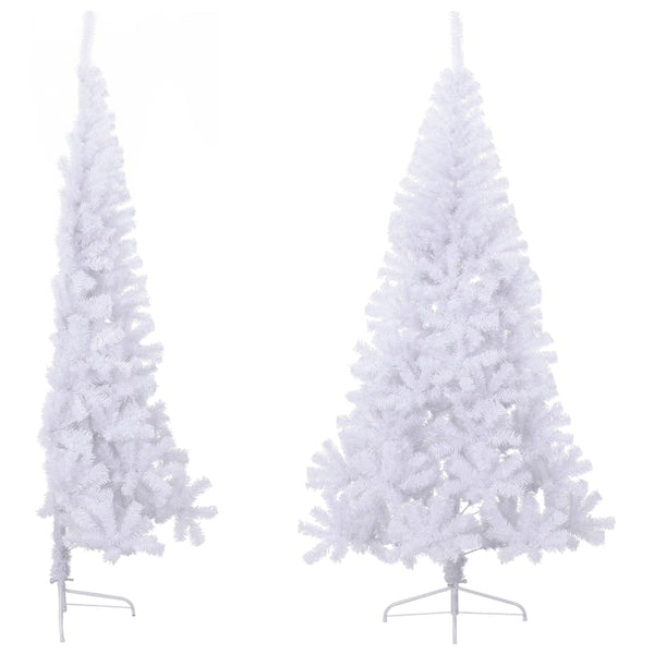 Halber Weihnachtsbaum Weiß 240cm