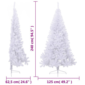 Halber Weihnachtsbaum Weiß 240cm
