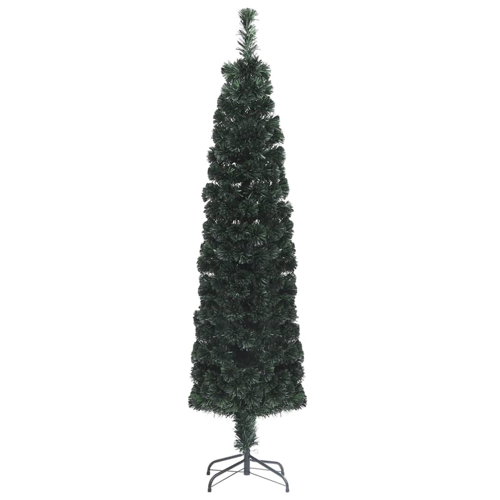 Schlanker Kunstlicher Weihnachtsbaum 180cm mit Glasfaser