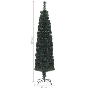 Schlanker Kunstlicher Weihnachtsbaum 180cm mit Glasfaser