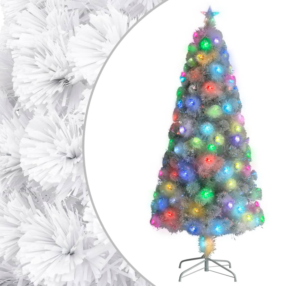 Weihnachtsbaum Künstlich Weiß 150cm mit Beleuchtung