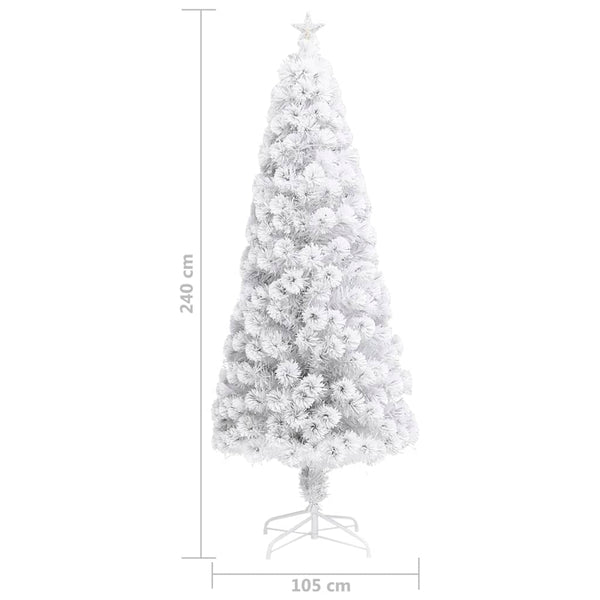 Weihnachtsbaum Künstlich Weiß 240cm mit Beleuchtung