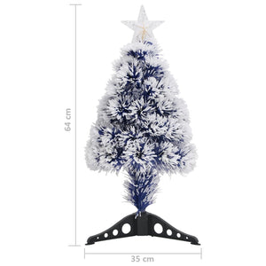 Künstlicher Weihnachtsbaum mit LED Glasfaser, 64cm