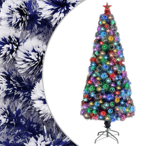 Künstlicher Weihnachtsbaum mit LED Glasfaser 180cm