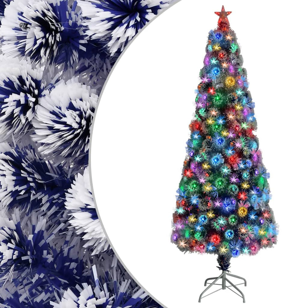 Künstlicher Weihnachtsbaum mit LED Glasfaser 240cm