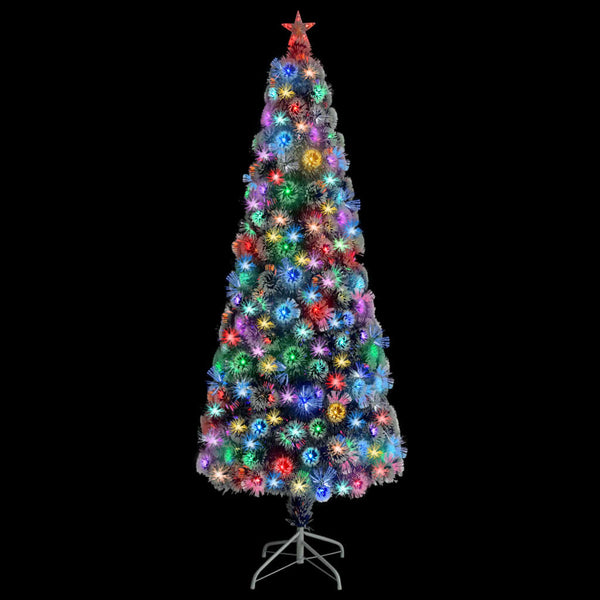 Künstlicher Weihnachtsbaum mit LED Glasfaser 240cm