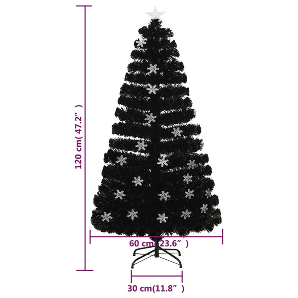 LED-Weihnachtsbaum Schwarz 120cm