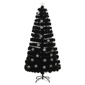 LED Schneeflocken Weihnachtsbaum Schwarz 150cm