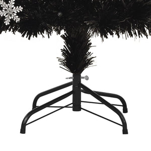 LED Schneeflocken Weihnachtsbaum Schwarz 150cm
