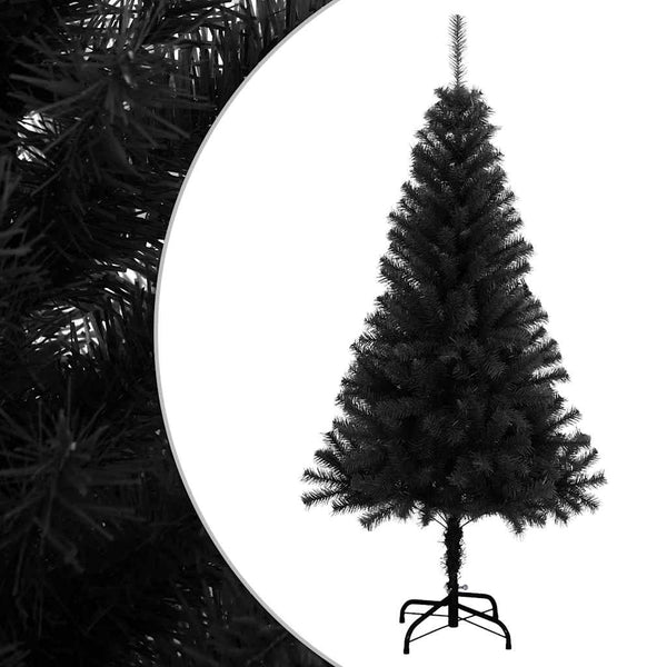 Schwarzer Weihnachtsbaum mit Ständer 120cm