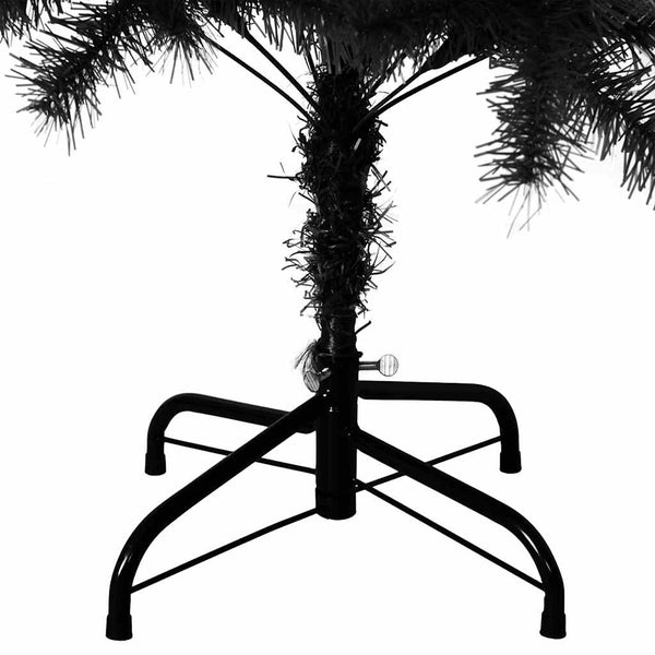 Schwarzer Weihnachtsbaum mit Ständer 120cm