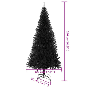 Schwarzer Künstlicher Weihnachtsbaum 240cm