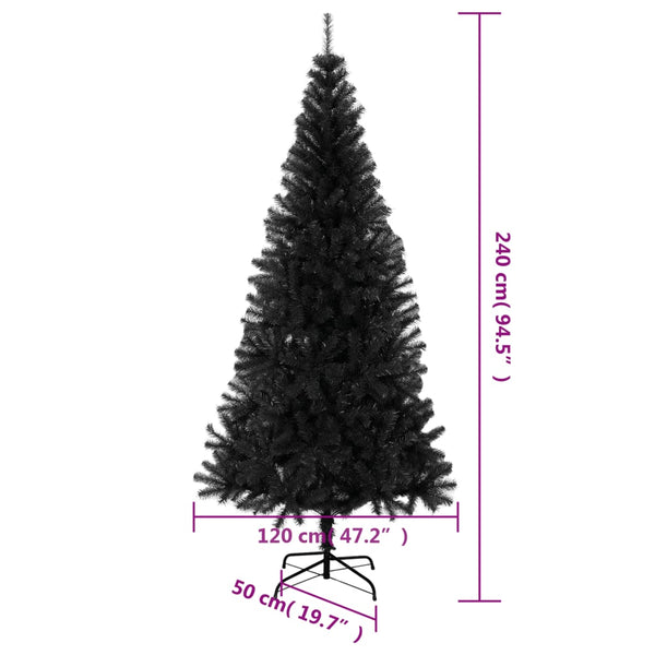 Schwarzer Künstlicher Weihnachtsbaum 240cm