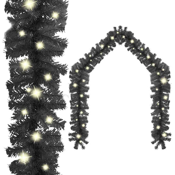 LED Weihnachtsgirlande 10 m - Schwarz