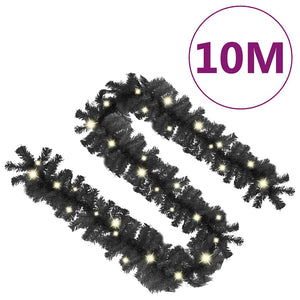 LED Weihnachtsgirlande 10 m - Schwarz