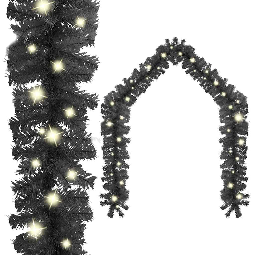 LED Weihnachtsgirlande 20 m Schwarz