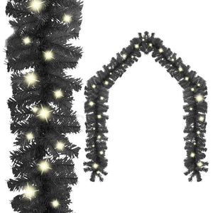 LED Weihnachtsgirlande 20 m Schwarz