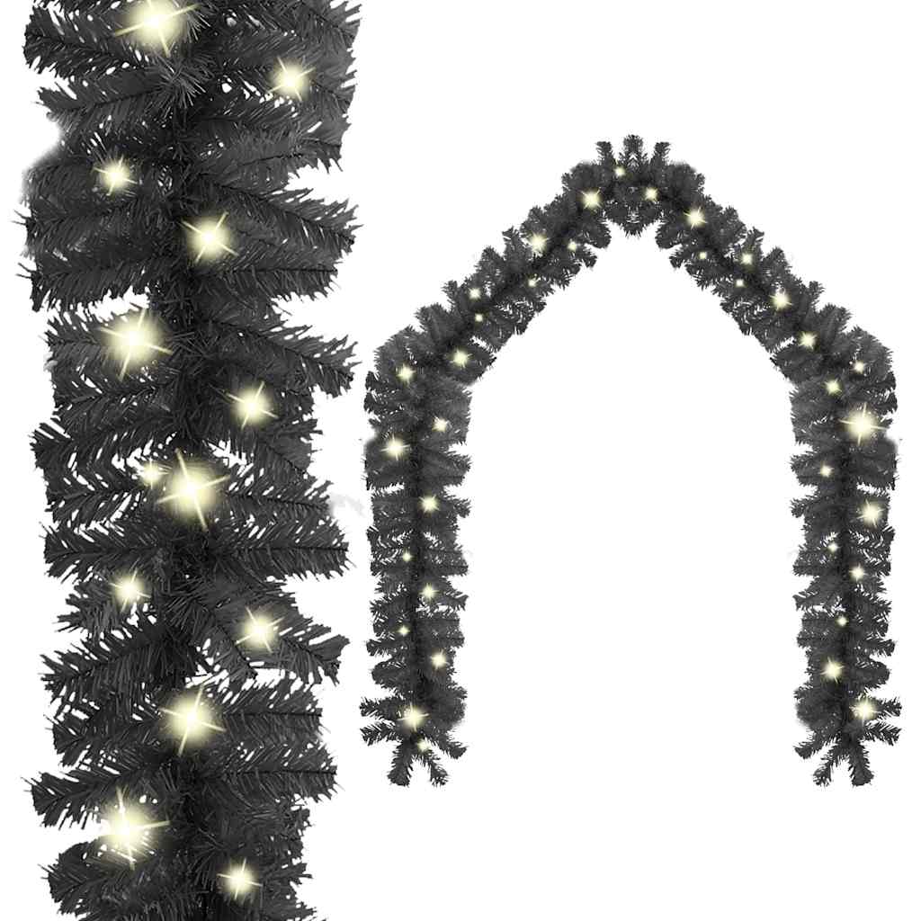 LED Weihnachtsgirlande 20 m Schwarz