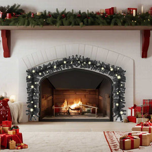 LED Weihnachtsgirlande 20 m Schwarz