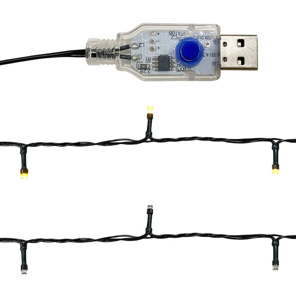 LED Weihnachtsgirlande 20 m Schwarz