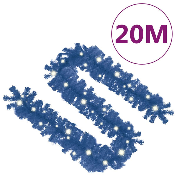 LED Weihnachts Girlande Blau 20m