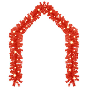 Weihnachtsgirlande mit LED, 10 m, Rot