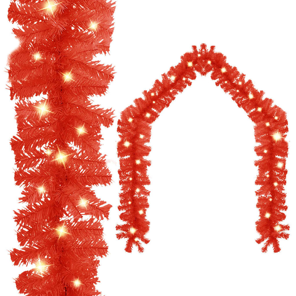 Weihnachtsgirlande mit LED Lichtern Rot 20m