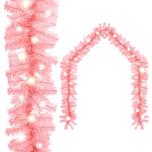 Rosa LED Weihnachtsgirlande - 5 Meter