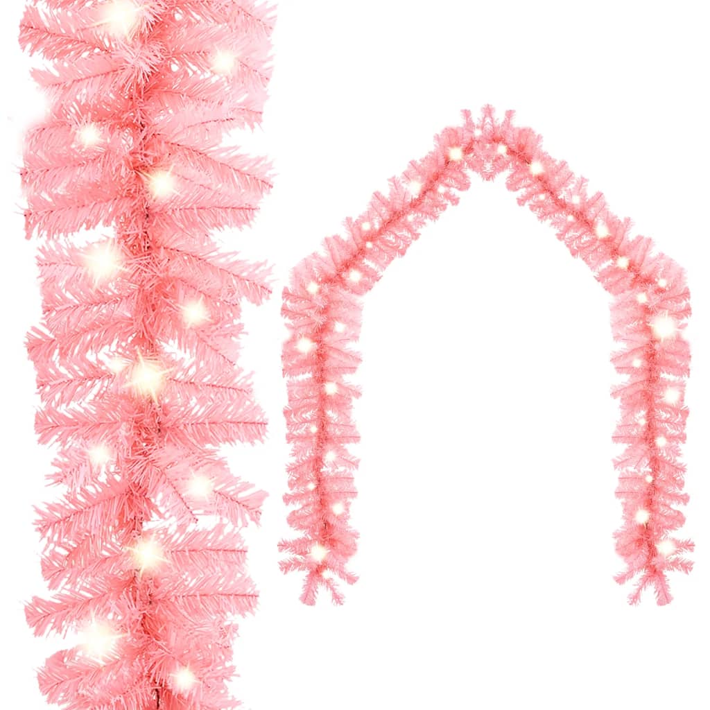 Rosa LED Weihnachtsgirlande - 5 Meter