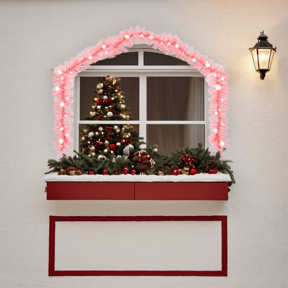 LED Weihnachtsgirlande Rosa, 10 m