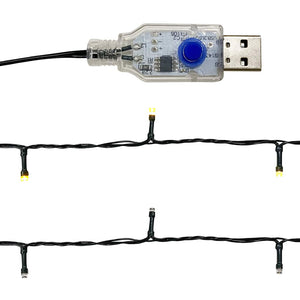 Rosa Weihnachtsgirlande mit LED Lichtern - 20 m