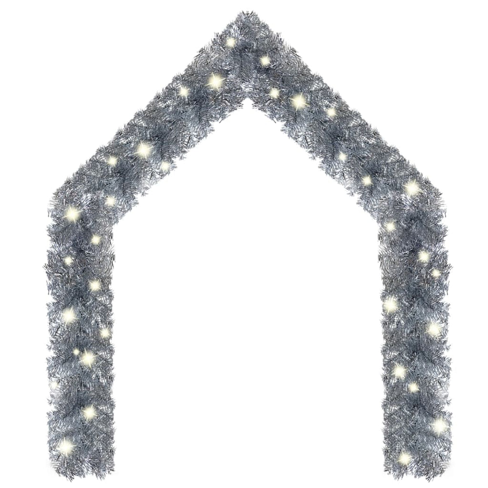 Silberne LED Weihnachtsgirlande - 10 m