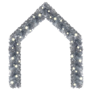 Silberne LED Weihnachtsgirlande - 10 m