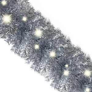 Silberne LED Weihnachtsgirlande - 10 m