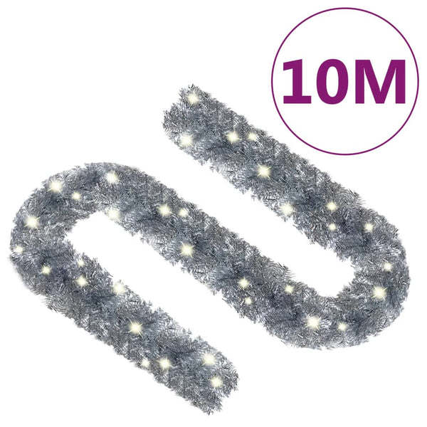 Silberne LED Weihnachtsgirlande - 10 m