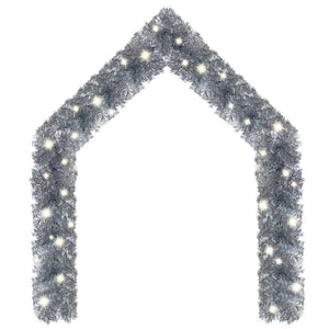 Weihnachtsgirlande mit LED 20m - Silber