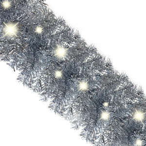 Weihnachtsgirlande mit LED 20m - Silber