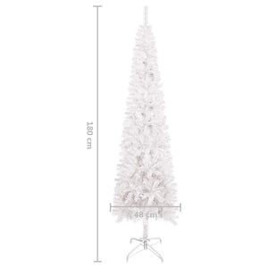Schlanker Weißer Weihnachtsbaum 180cm