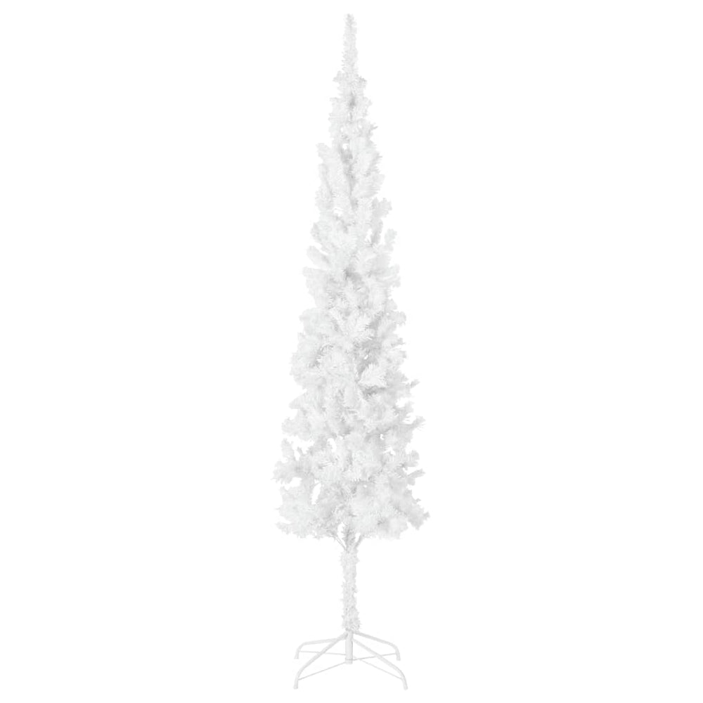 Schlanker Weihnachtsbaum Weiß 210cm