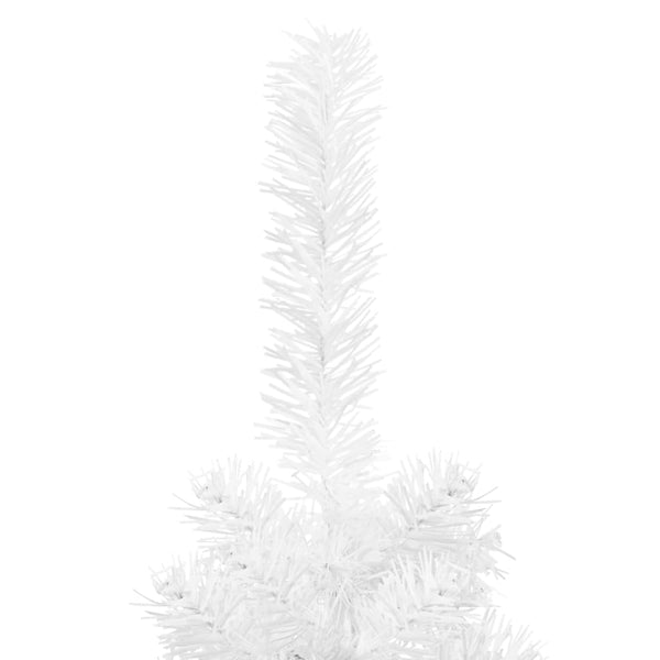 vidaXL Sapin de Noël artificiel slim blanc 210 cm