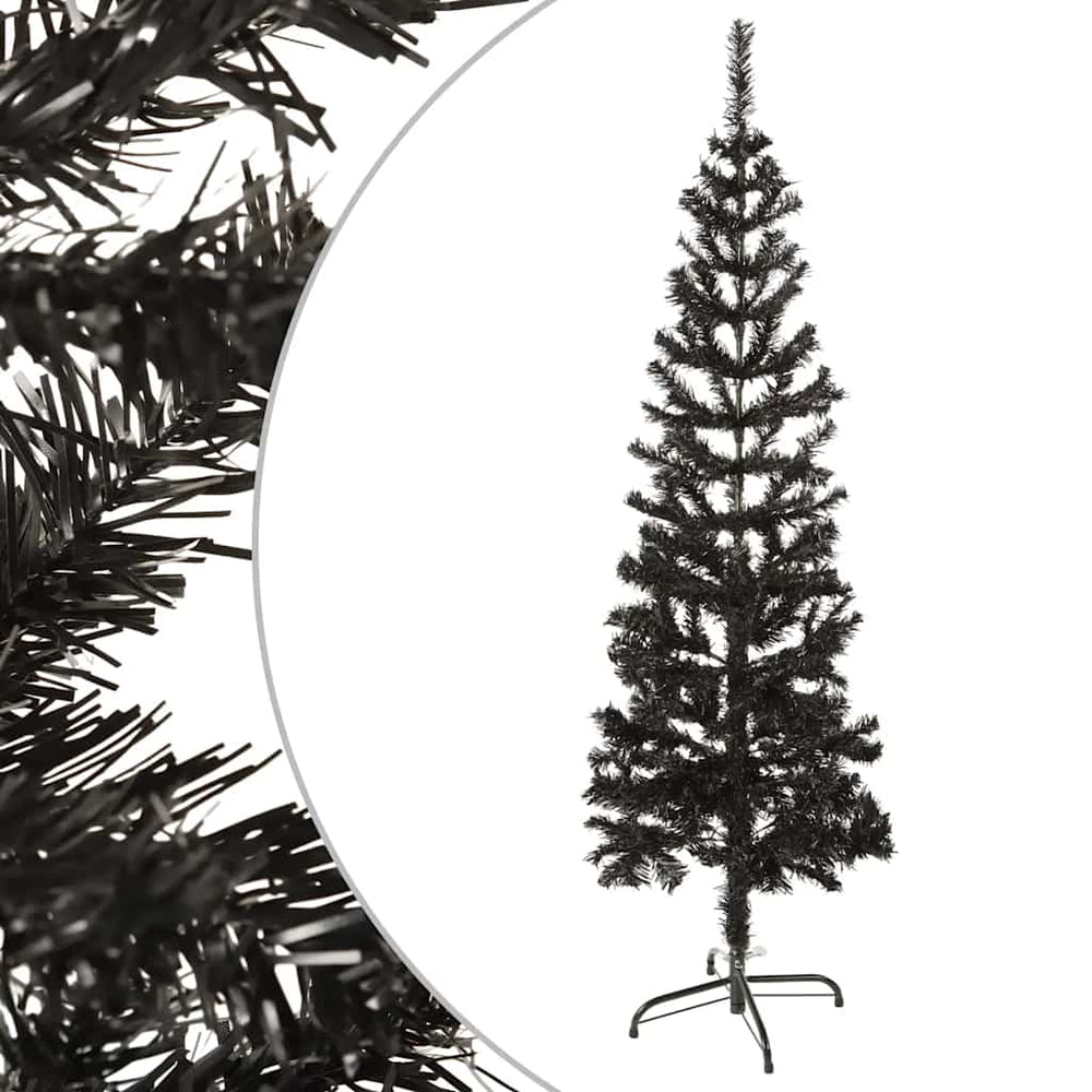 Schlanker Schwarzer Weihnachtsbaum - 150cm