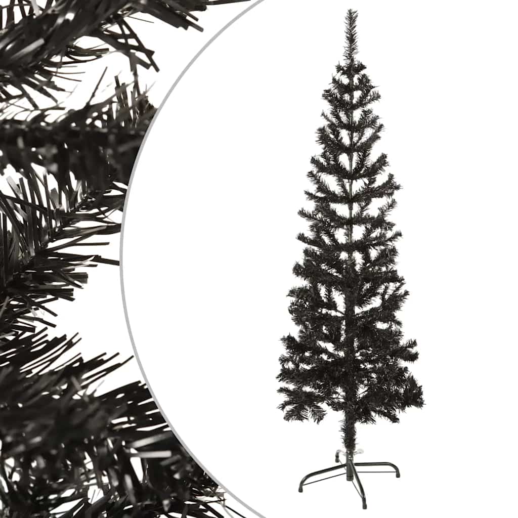 Schlanker Schwarzer Weihnachtsbaum - 150cm