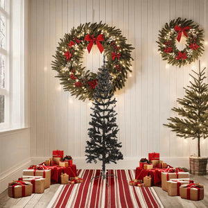 Schlanker Schwarzer Weihnachtsbaum - 150cm