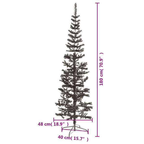 Schlanker Schwarzer Weihnachtsbaum 180cm