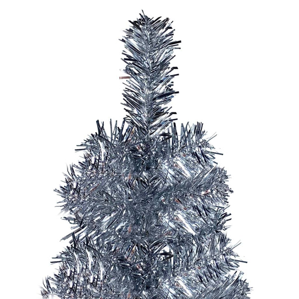 vidaXL Sapin de Noël artificiel fin Argenté 120 cm